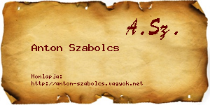 Anton Szabolcs névjegykártya